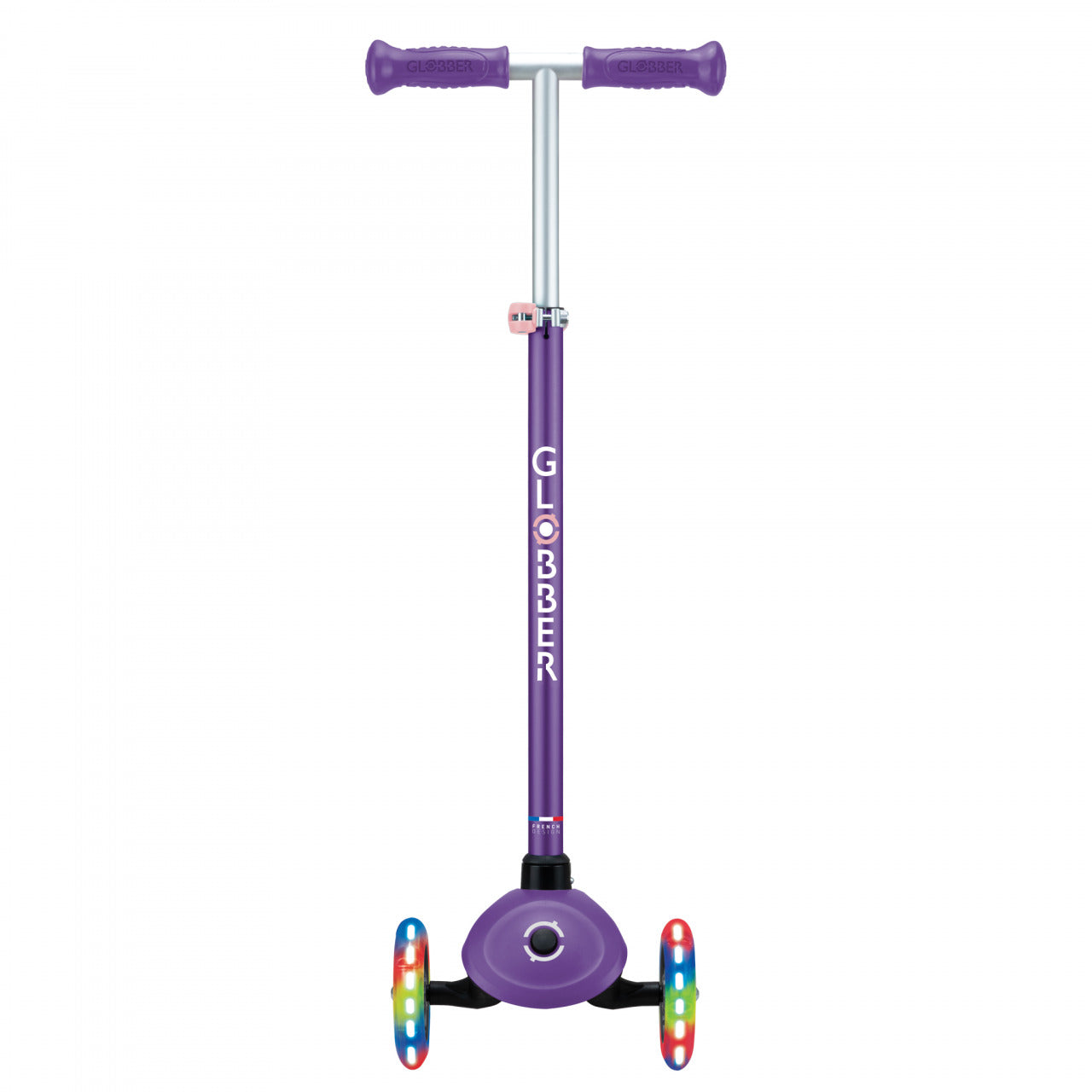 Globber Primo Plus Lights - Dark Purple/Pastel Pink