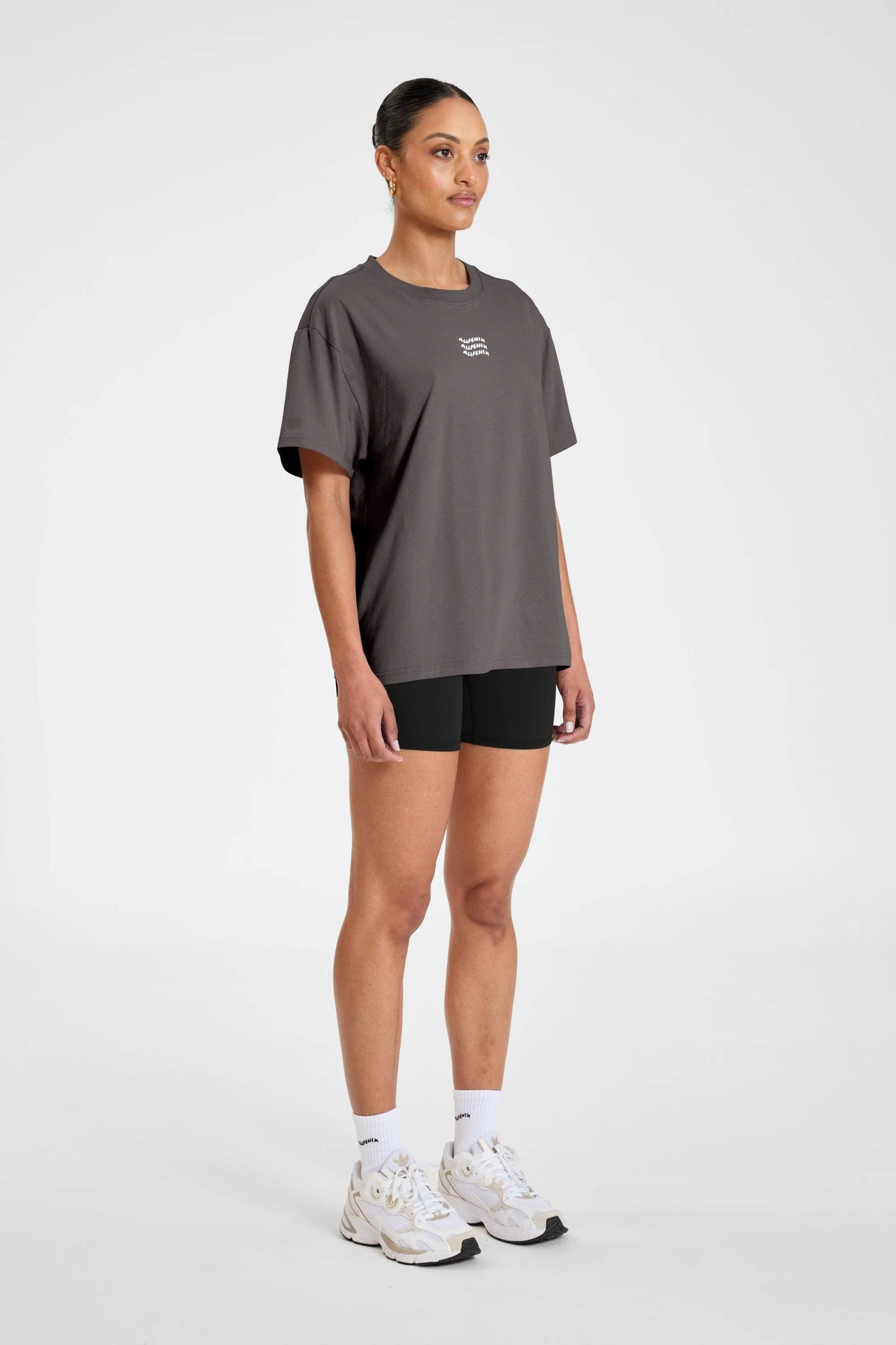 ALLFENIX Waves Logo Tee: Vintage Black