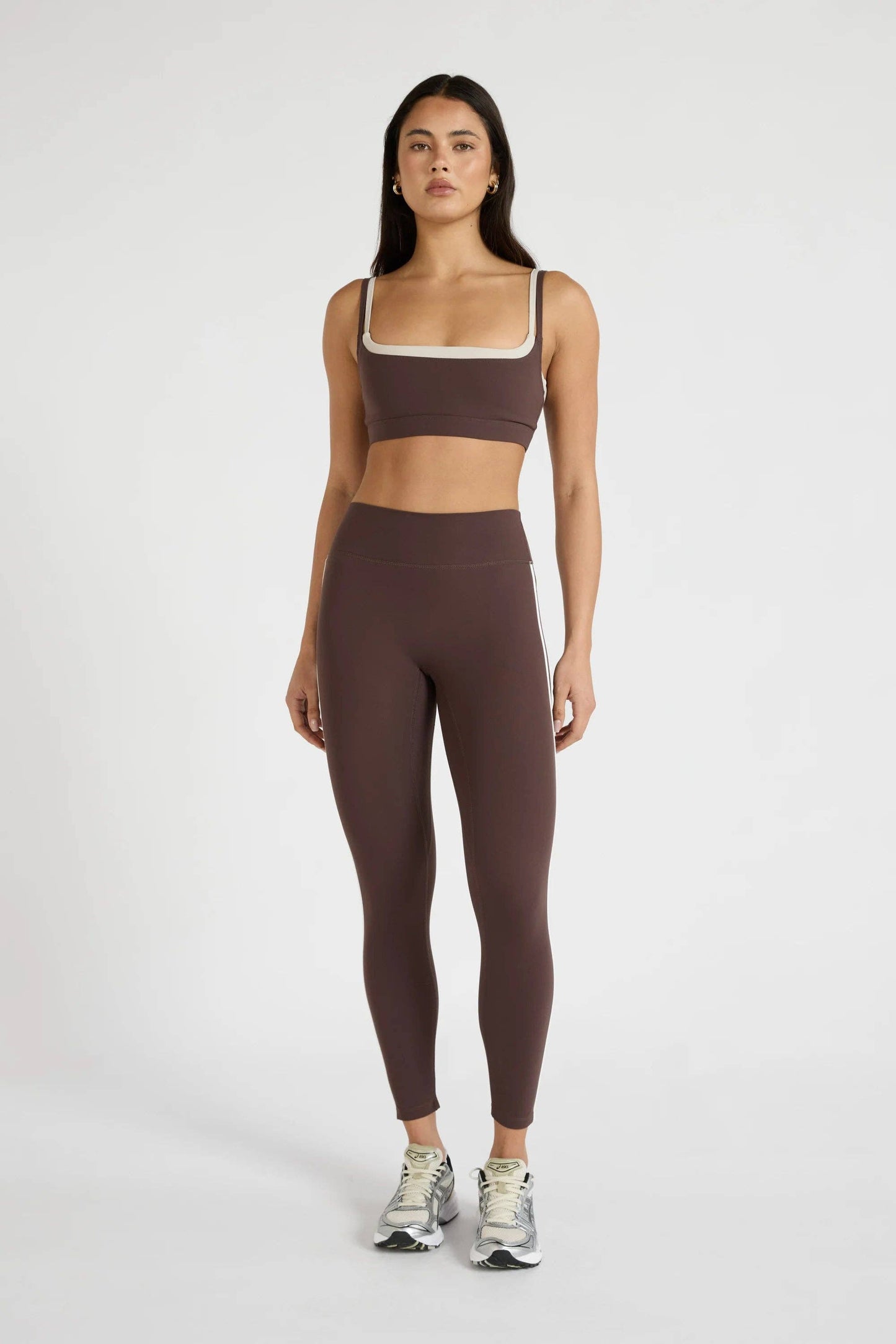 ALLFENIX CloudCore Contrast Stripe 7/8 Legging - Espresso