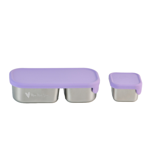 Mighty Minis Stainless Steel Containers – Set of 2 - Lilac