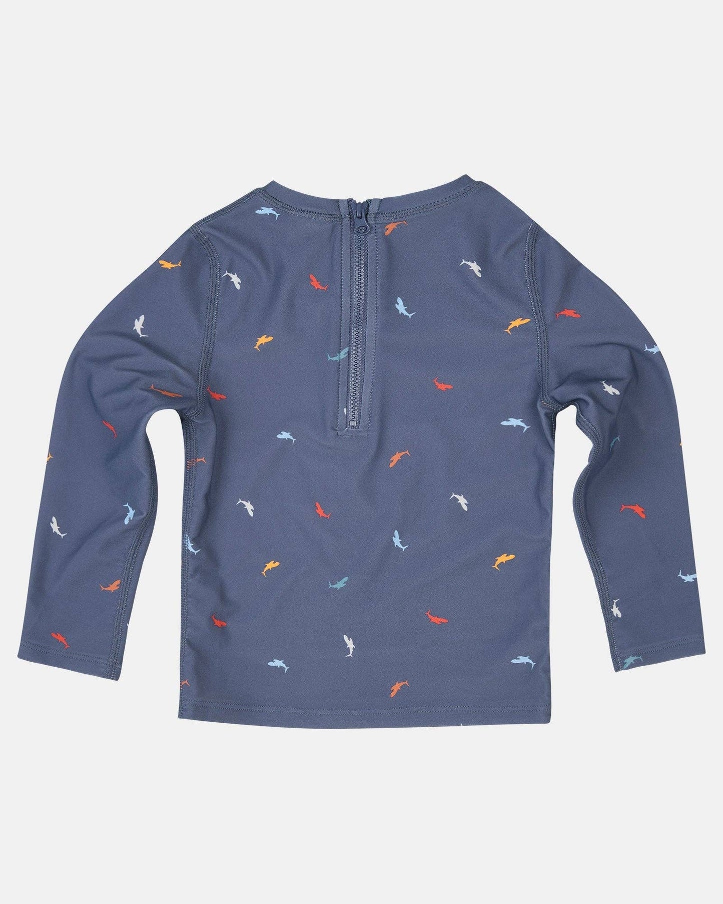 Swim Kids Rashie L/S Half Zip Classic - Big Blue