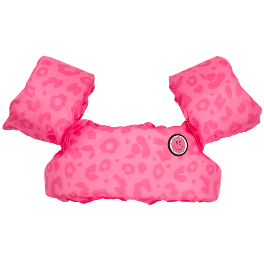 Swim Essentials Puddle Jumper Swim Vest, Pink Leopard