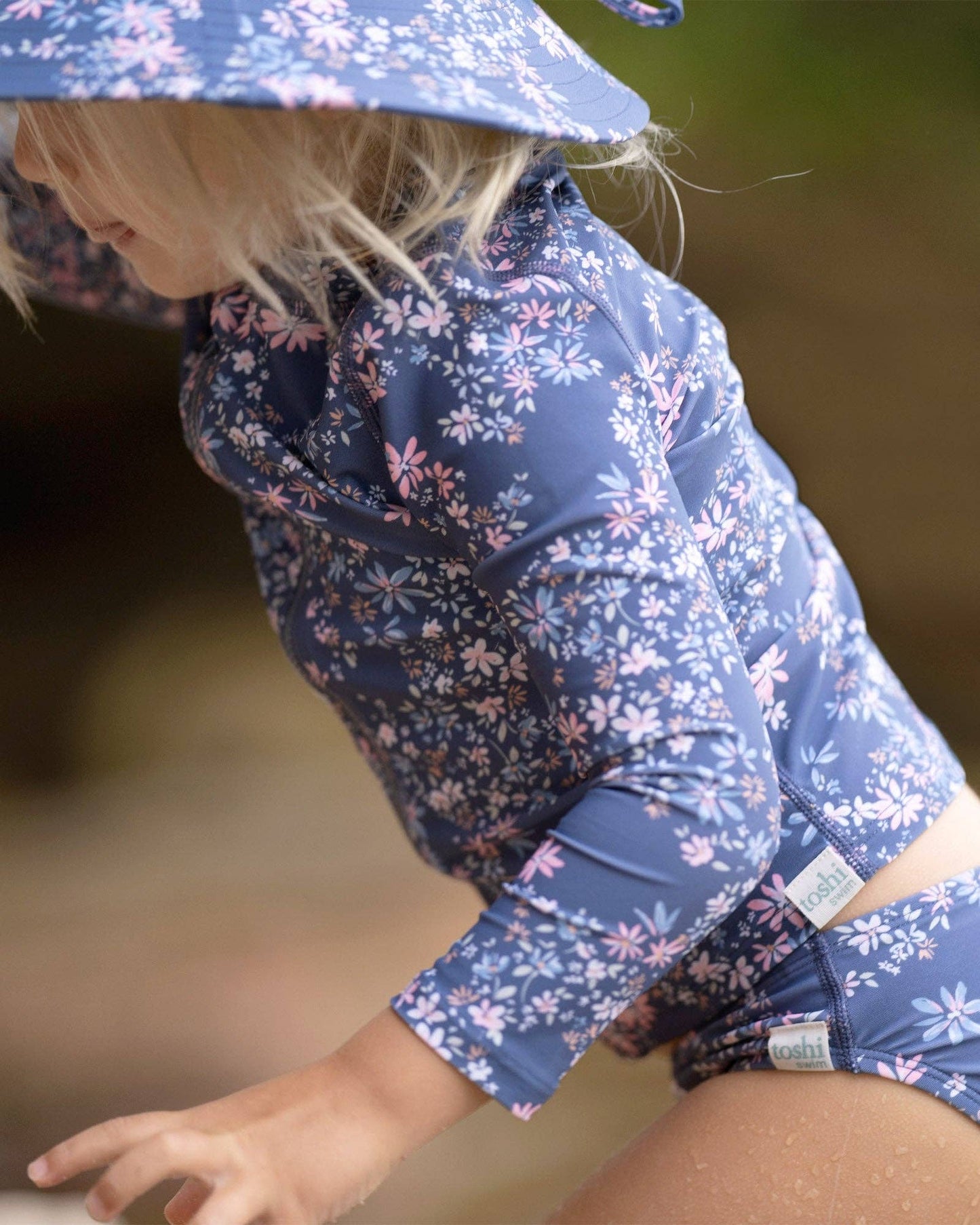 Swim Kids Rashie L/S Full Zip Classic - Athena Moonlight