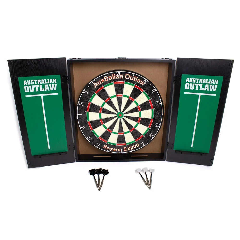 Formula Sports Dartboard Cabinet Set ~ Australian Outlaw