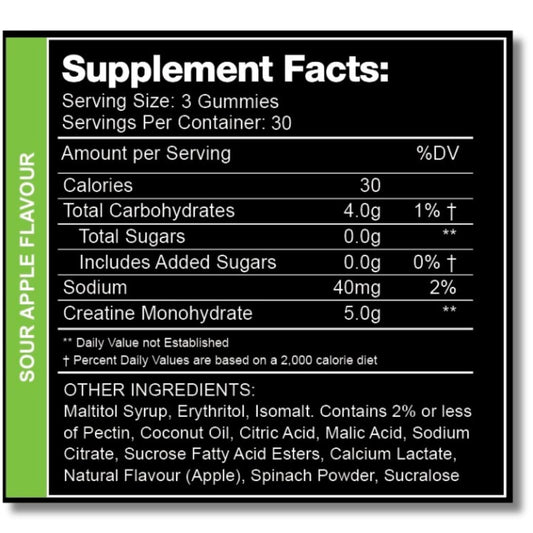 Swoleys Creatine Gummy Bears - Sour Peach