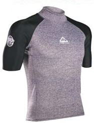 Adrenalin Adult Beach Rash Vest Short Sleeve - Grey