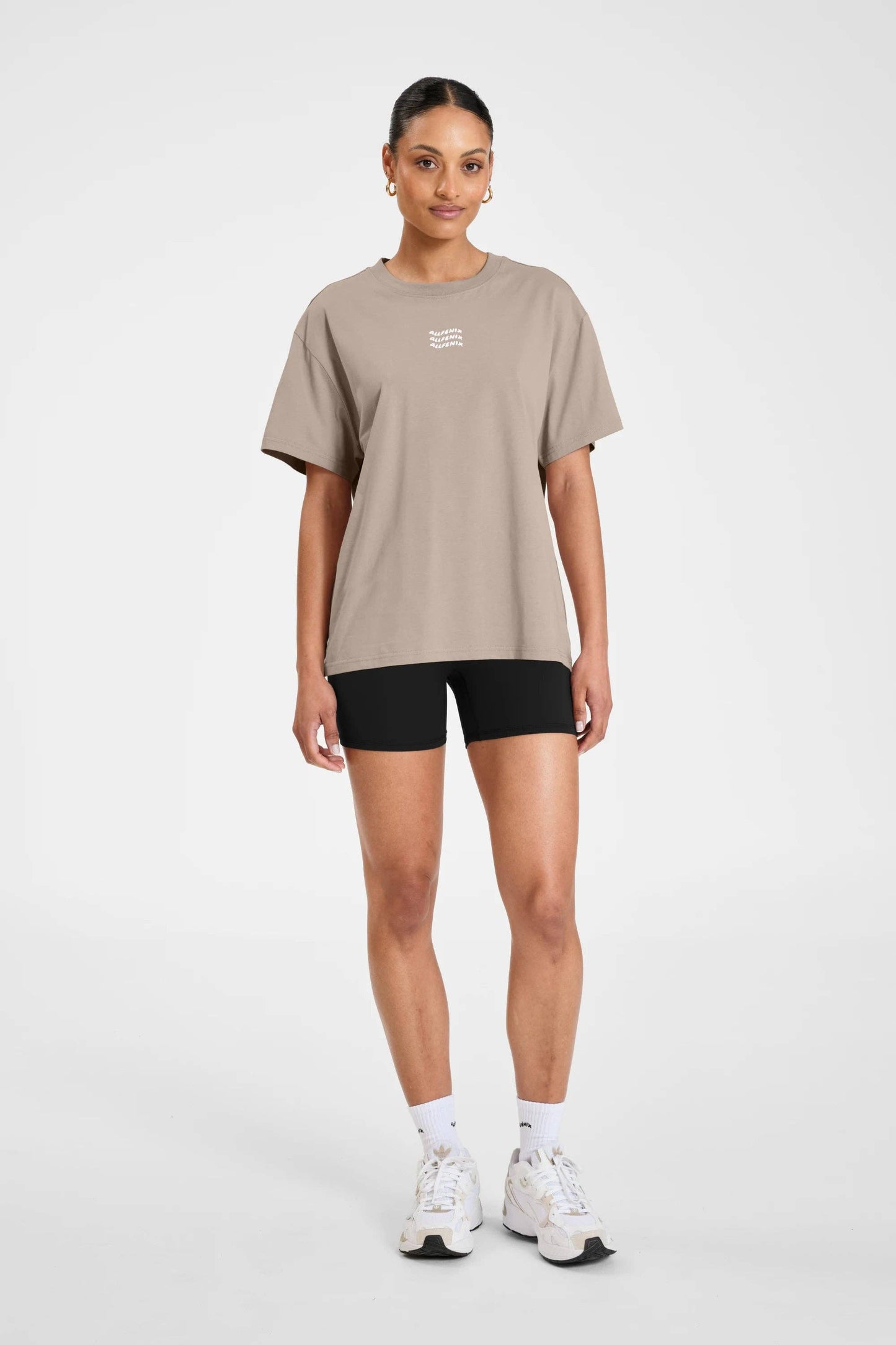 ALLFENIX Waves Logo Tee: Taupe