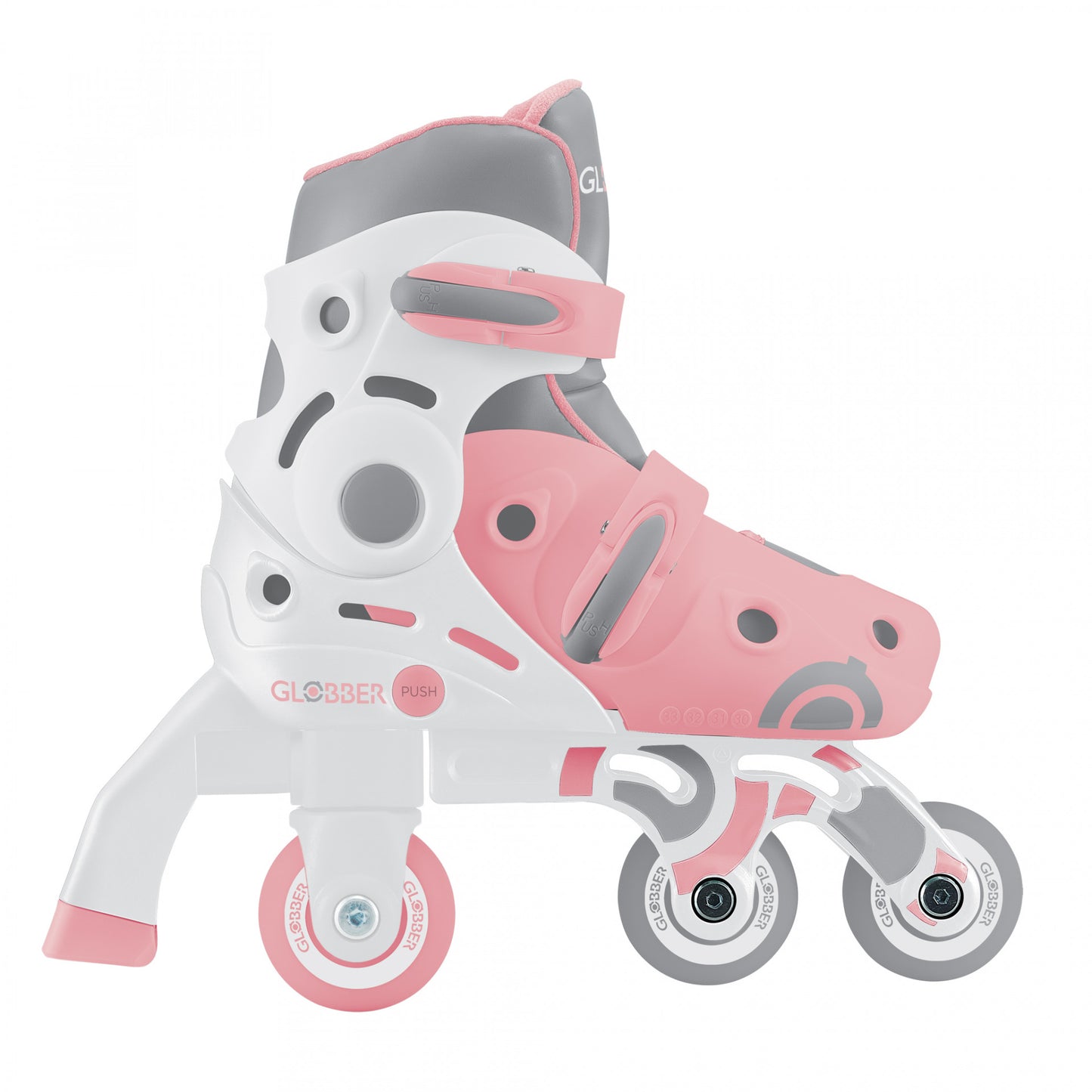 Globber Learning Skates 2 in 1 - Pastel Pink X/XS 3+