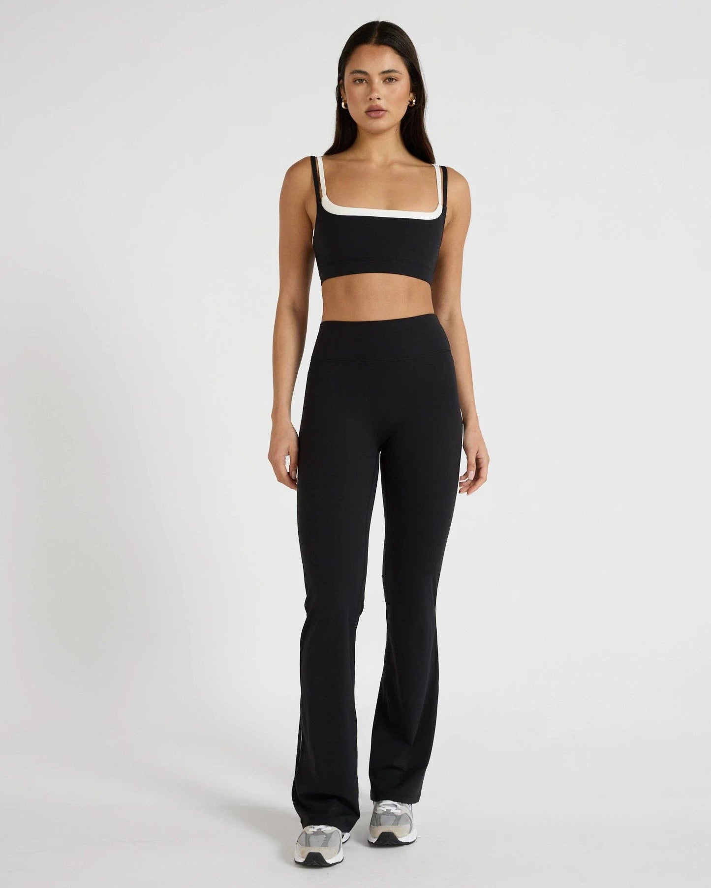 ALLFENIX CloudCore Double Layer Contrast Sports Bra - Black