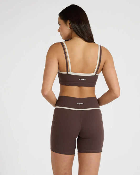 ALLFENIX CloudCore Contrast 5" Pocket Bike Short - Espresso/Stone