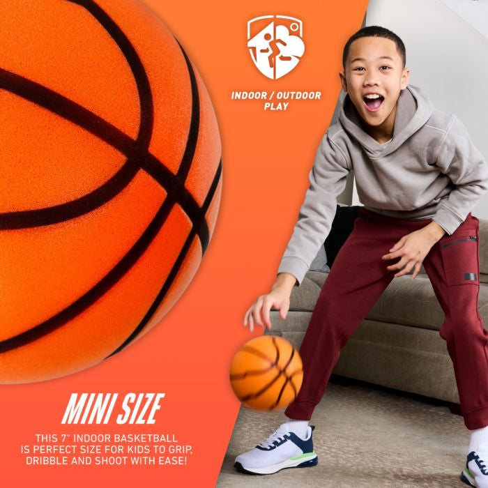 NERF Quietcourt Foam Basketball 7in