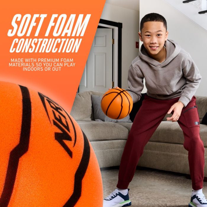 NERF Quietcourt Foam Basketball 7in