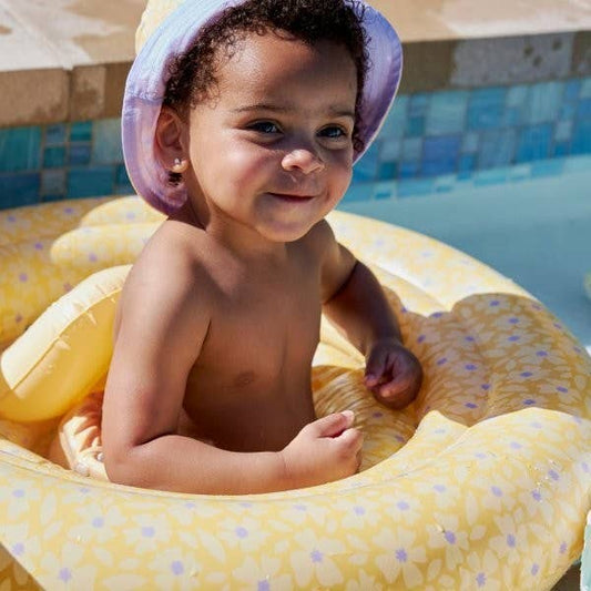 Swim Essentials Inflatable Baby Swimseat - Florish Yellow, 0-1 yrs