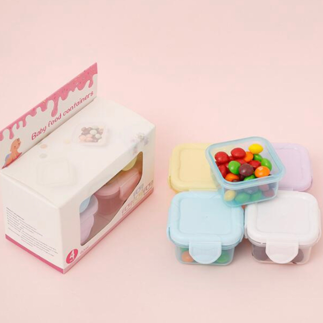 Small Snack Containers - 4 Pack