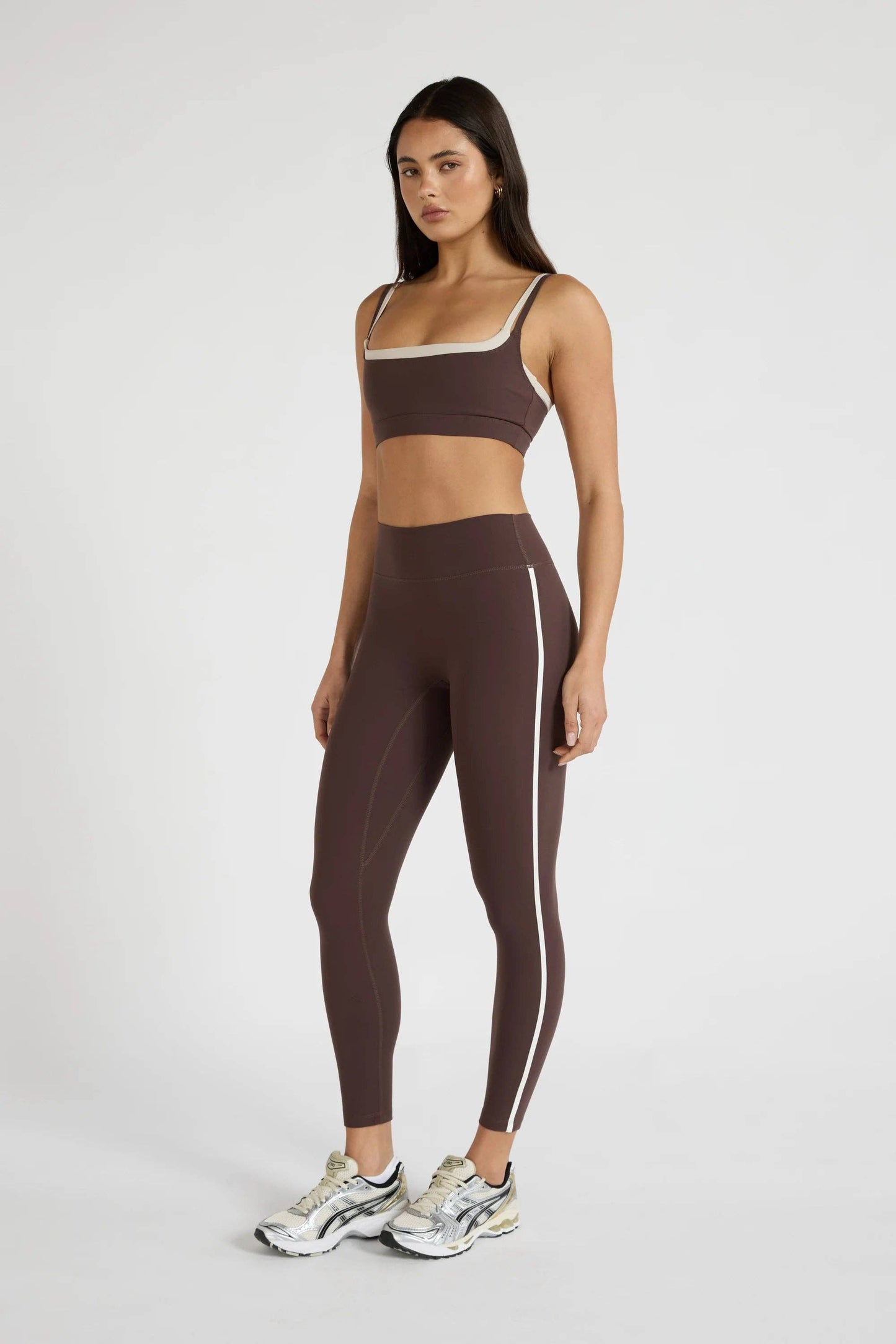 ALLFENIX CloudCore Contrast Stripe 7/8 Legging - Espresso