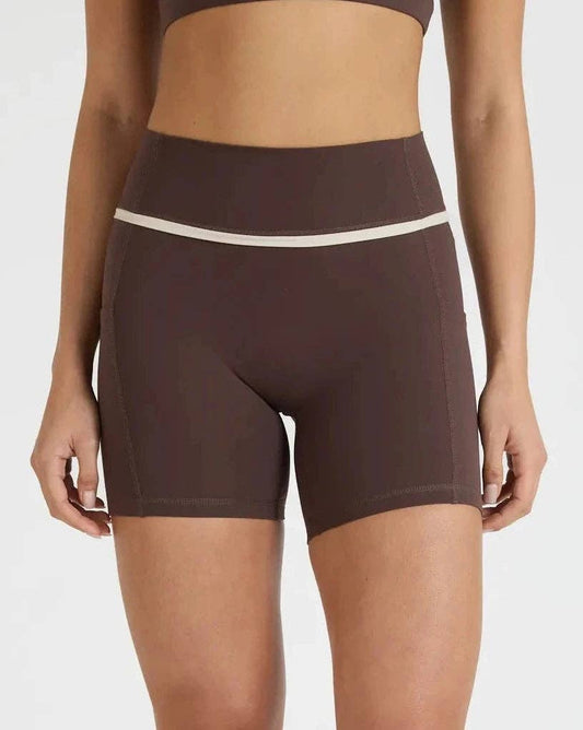 ALLFENIX CloudCore Contrast 5" Pocket Bike Short - Espresso/Stone