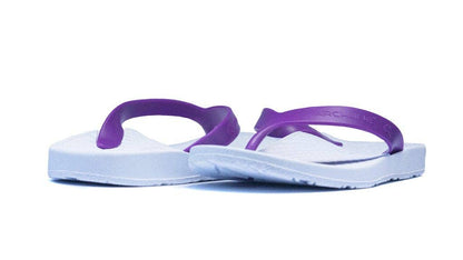 Archline Kids Orthotic Flip Flops – White/Fuchsia
