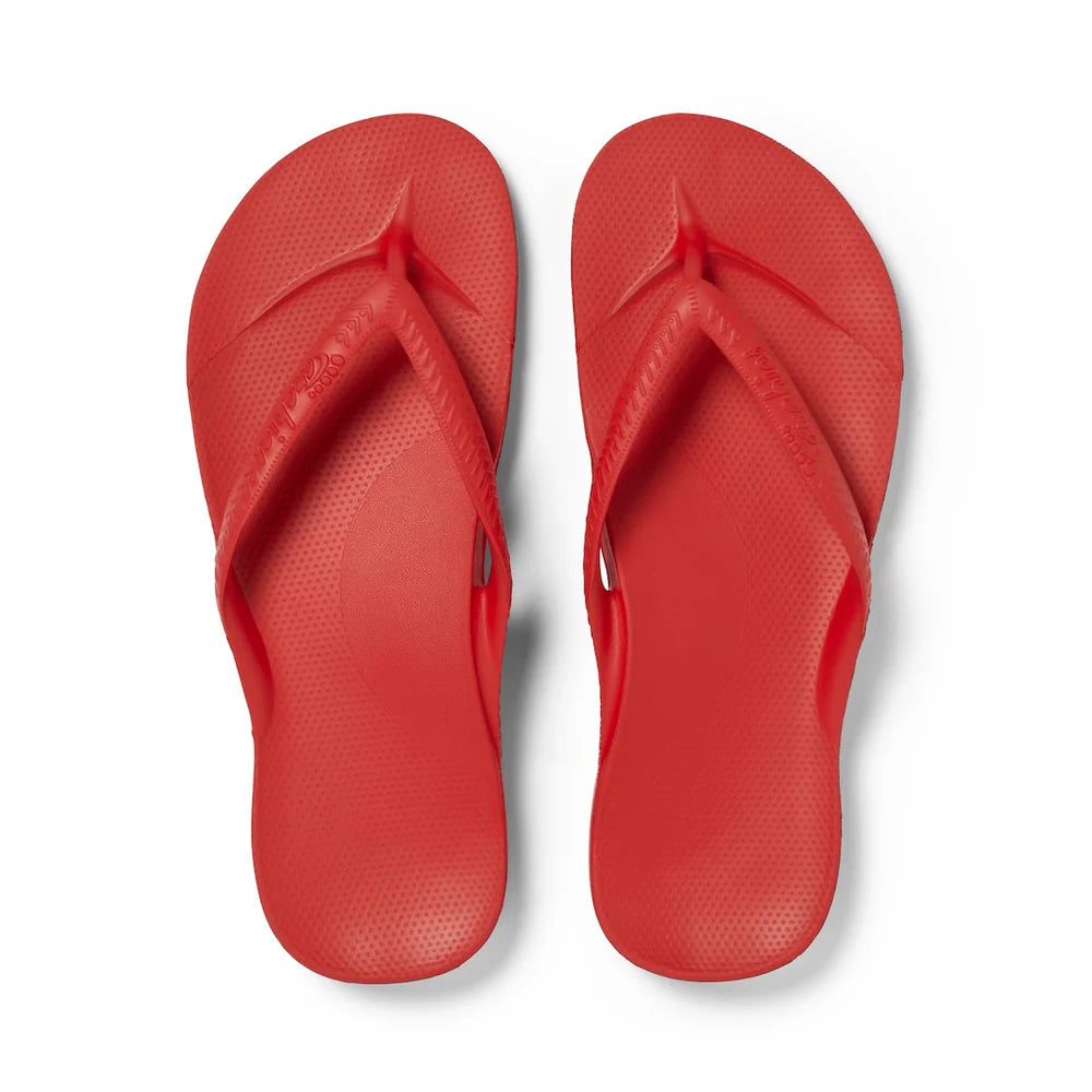 Archies Arch Support Thongs - Chilli Red
