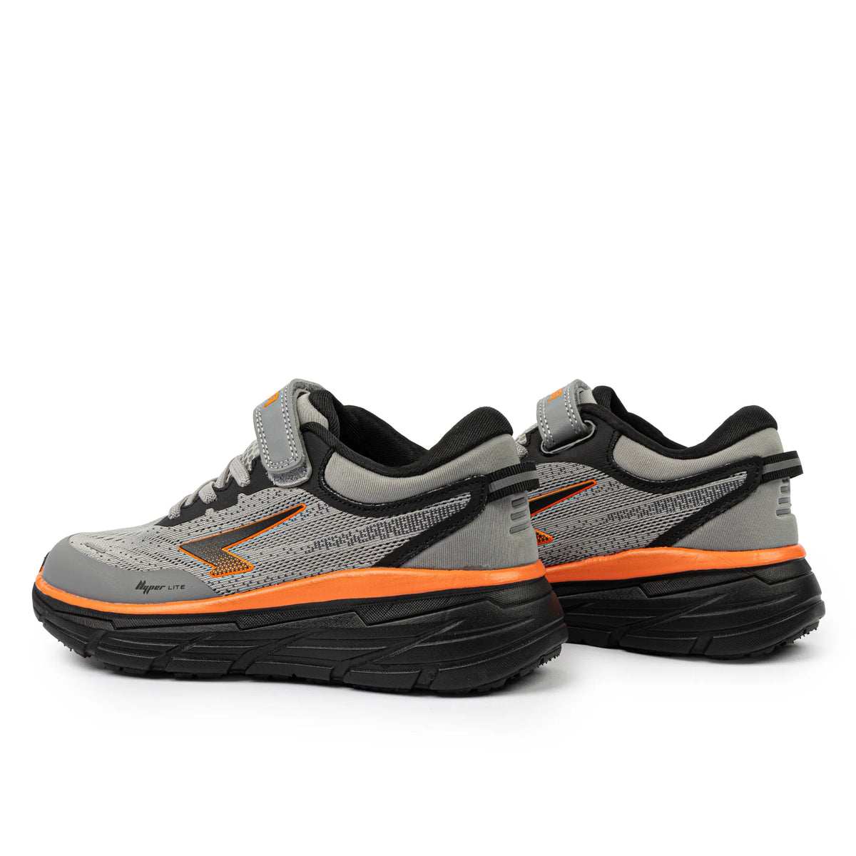 Axion Velcro Strap Boys Runner - Grey/Black/Orange