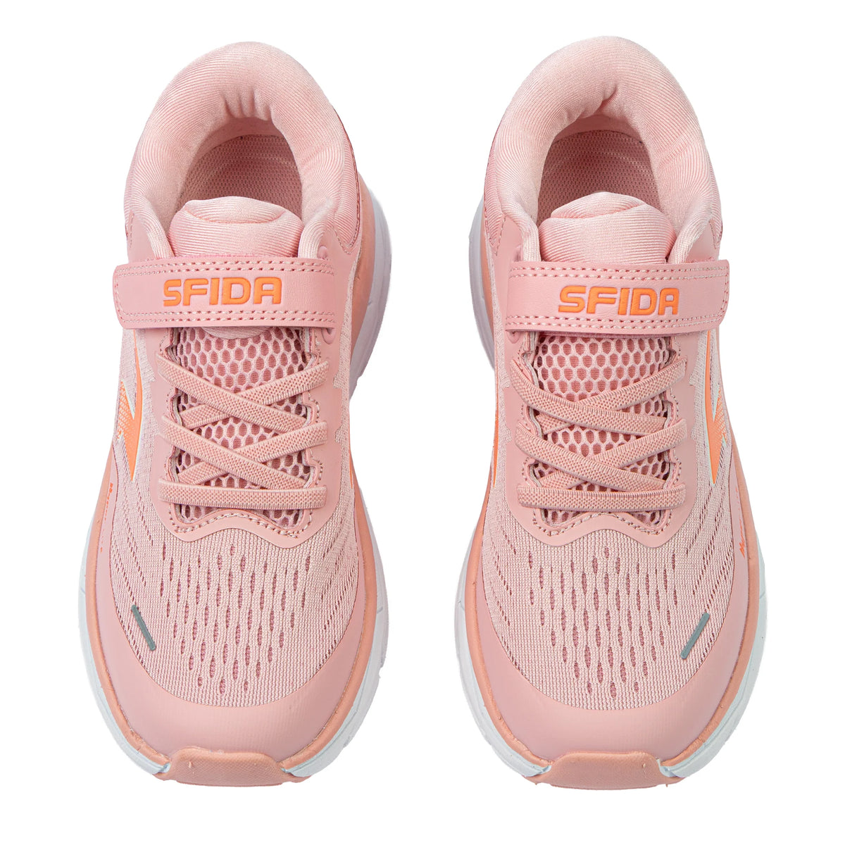 Axion Velcro Strap Girls Runner - Pink/Peach