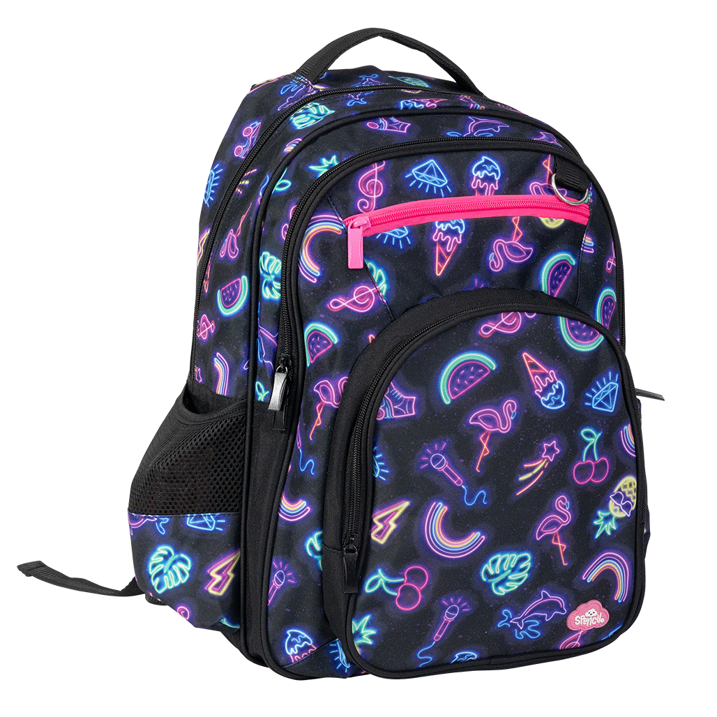 Big Kids Backpack - Neon Party
