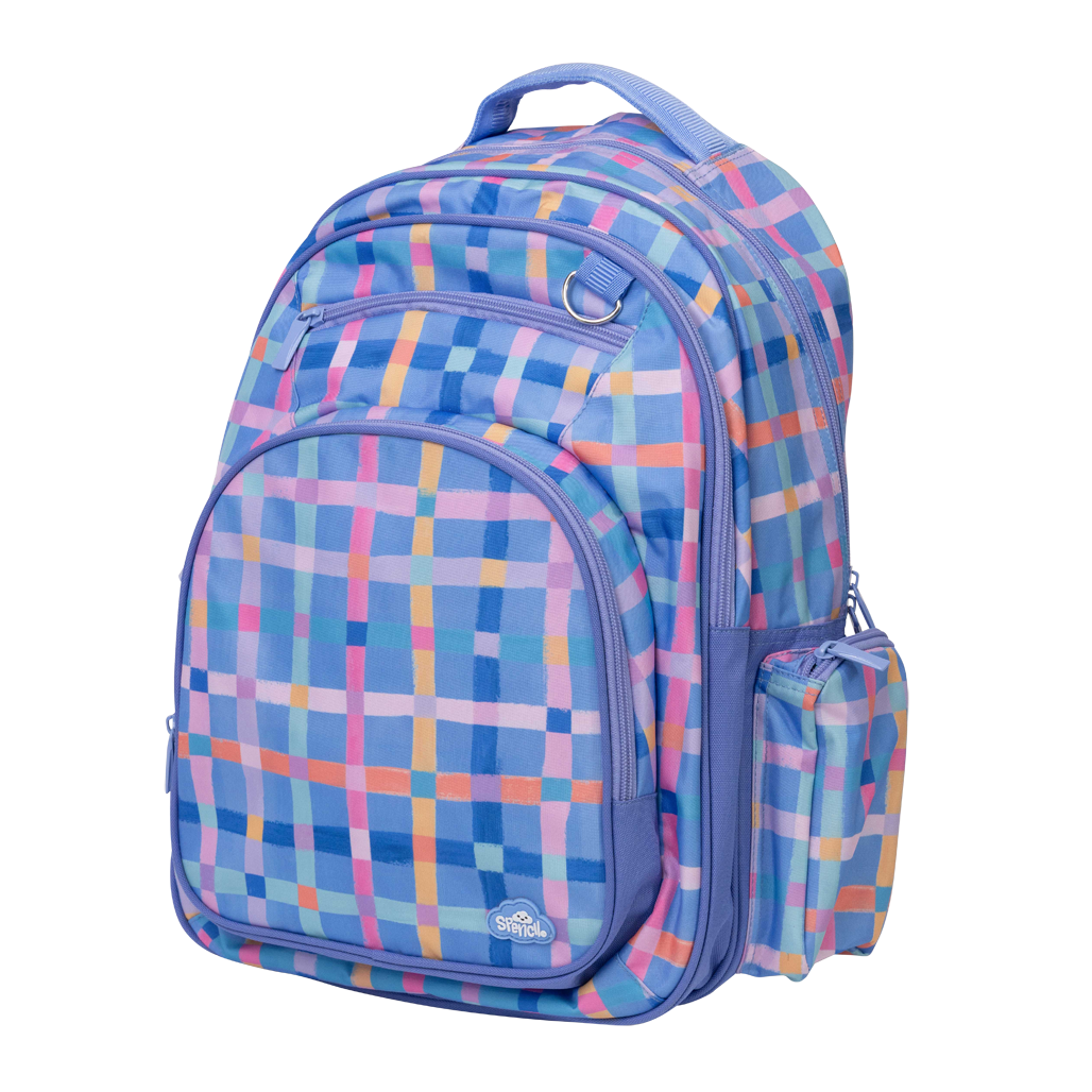 Big Kids Backpack - Pastel Plaid