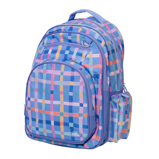 Big Kids Backpack - Pastel Plaid