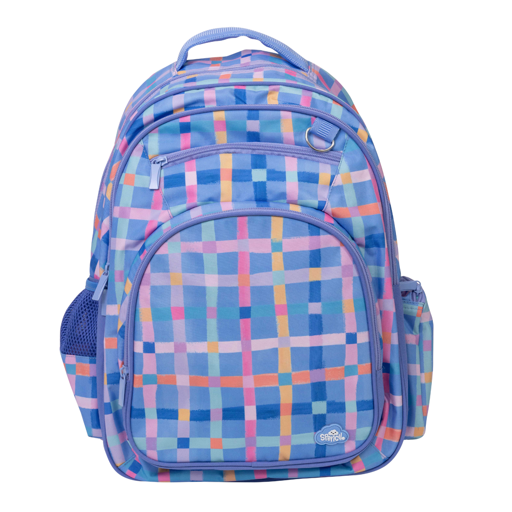 Big Kids Backpack - Pastel Plaid