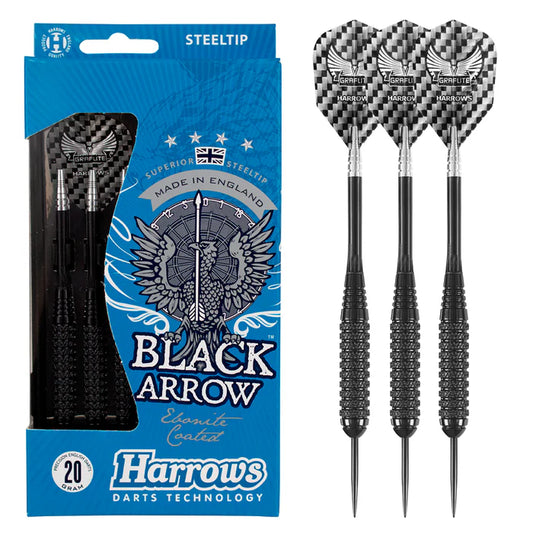 Harrows Black Arrow 23gK Steel Tip Darts