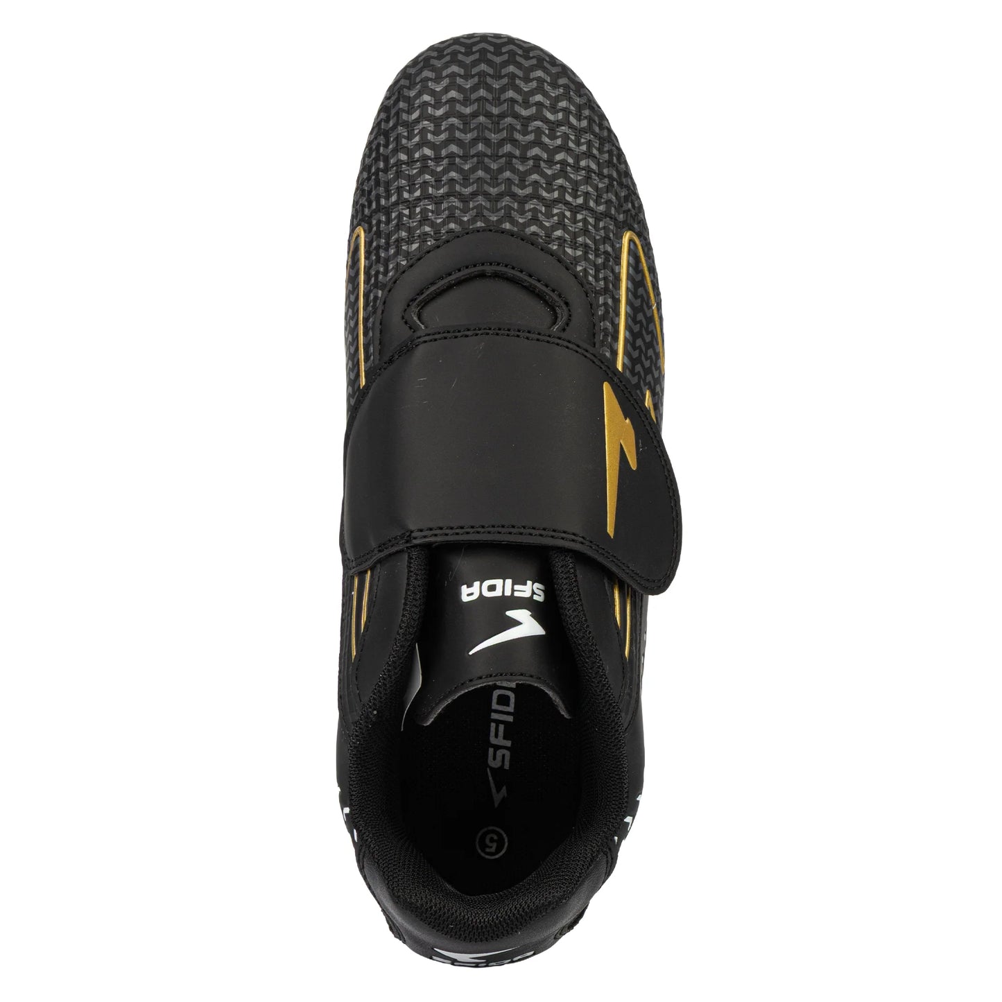 Catalyst Junior Football Boots - Black/Gold Velcro Strap