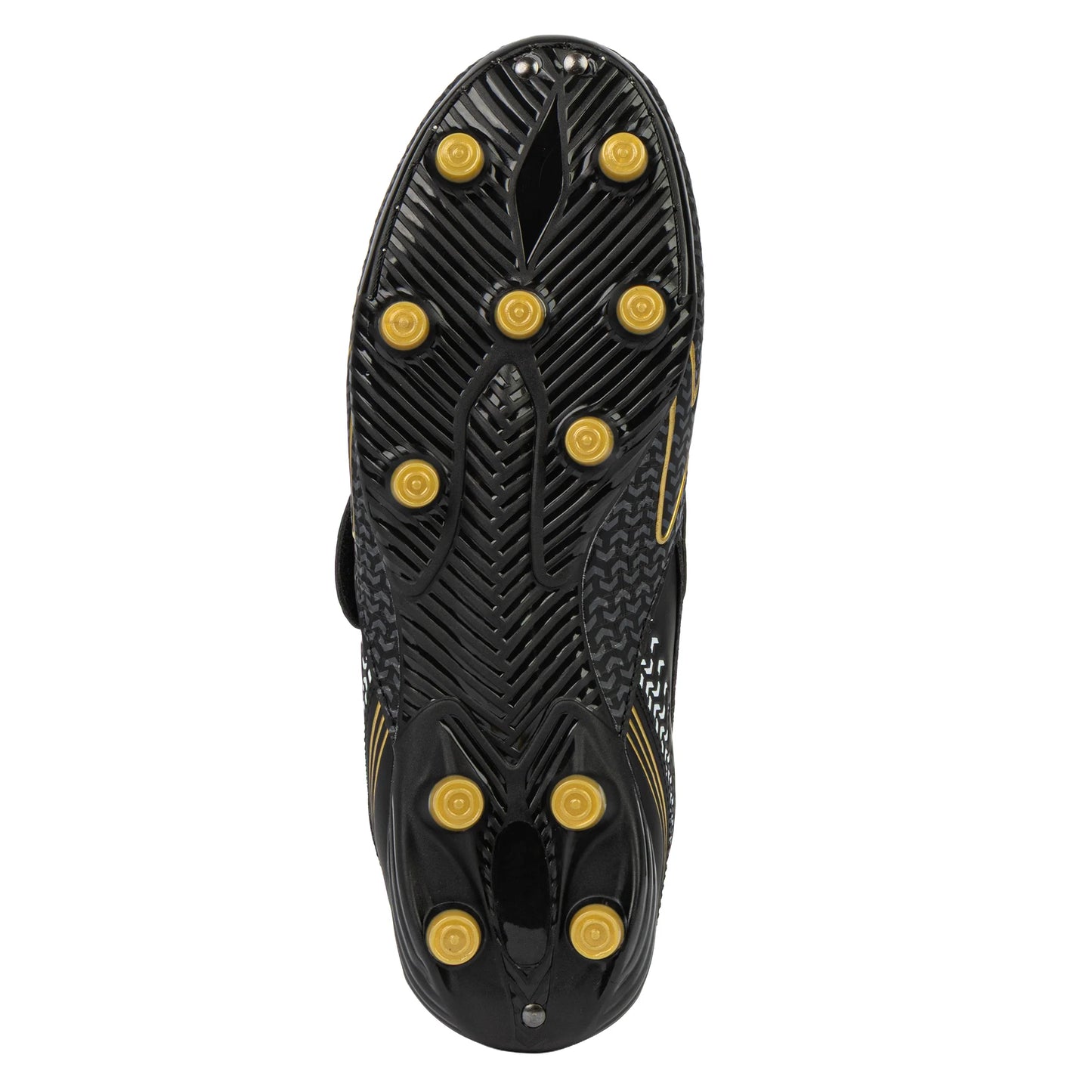 Catalyst Junior Football Boots - Black/Gold Velcro Strap