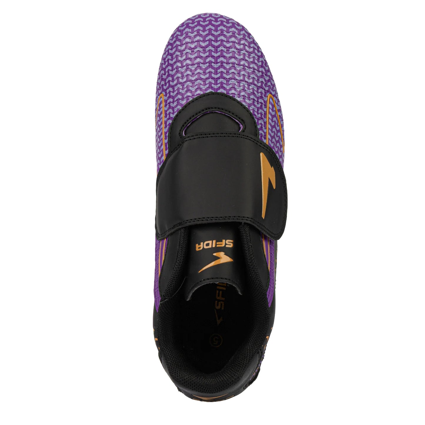 Catalyst Junior Football Boots - Purple/Gold/Black Velcro Strap