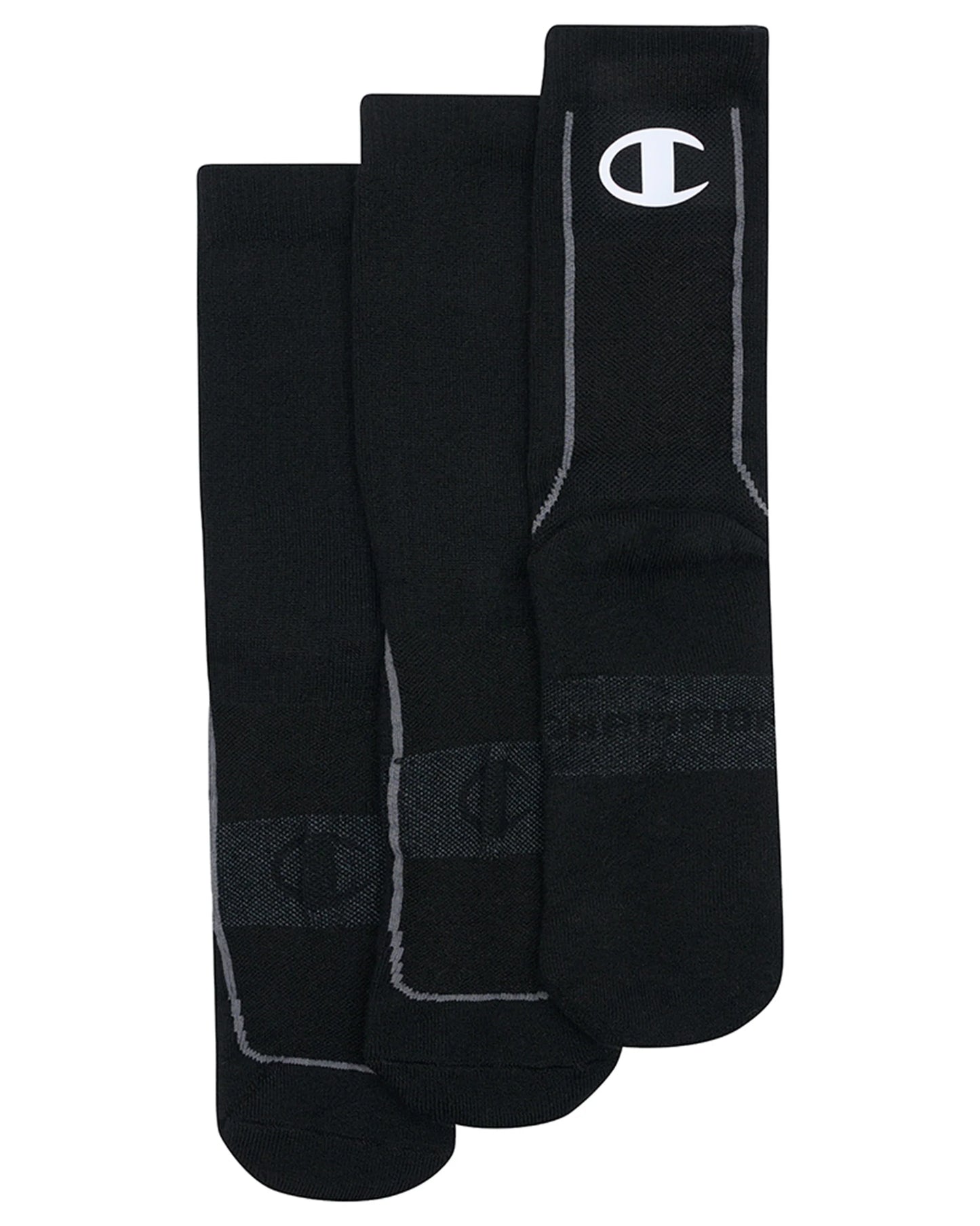 Campion Legacy C-Fit Crew Socks 3pk - Black