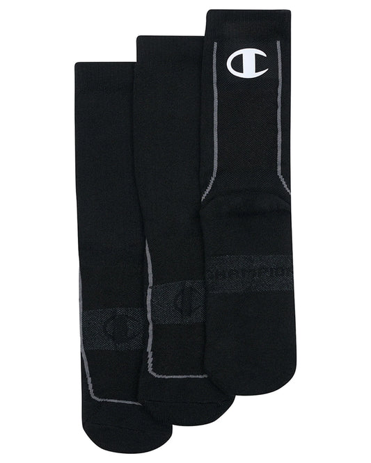 Campion Legacy C-Fit Crew Socks 3pk - Black
