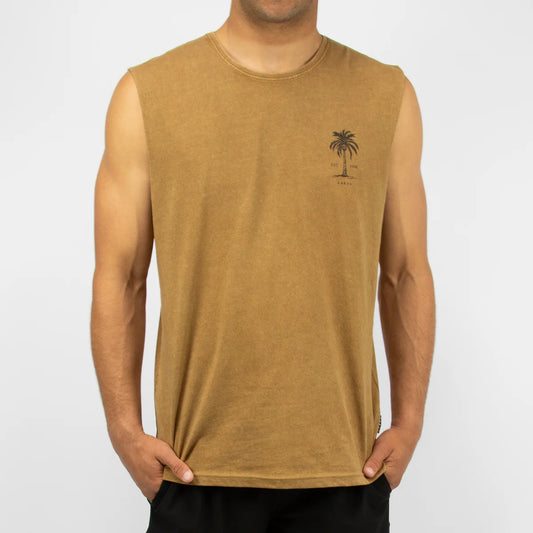 Areca Men's sleeveless muscle top - Mustard