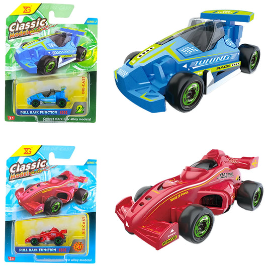 Cartoon Die Cast Pull Back Racing Cars