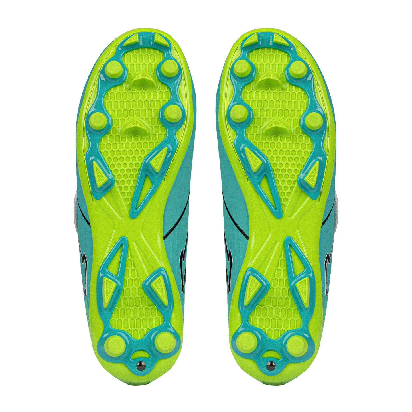 Equaliser Junior Football Boots (Velcro) - Aqua/Lime