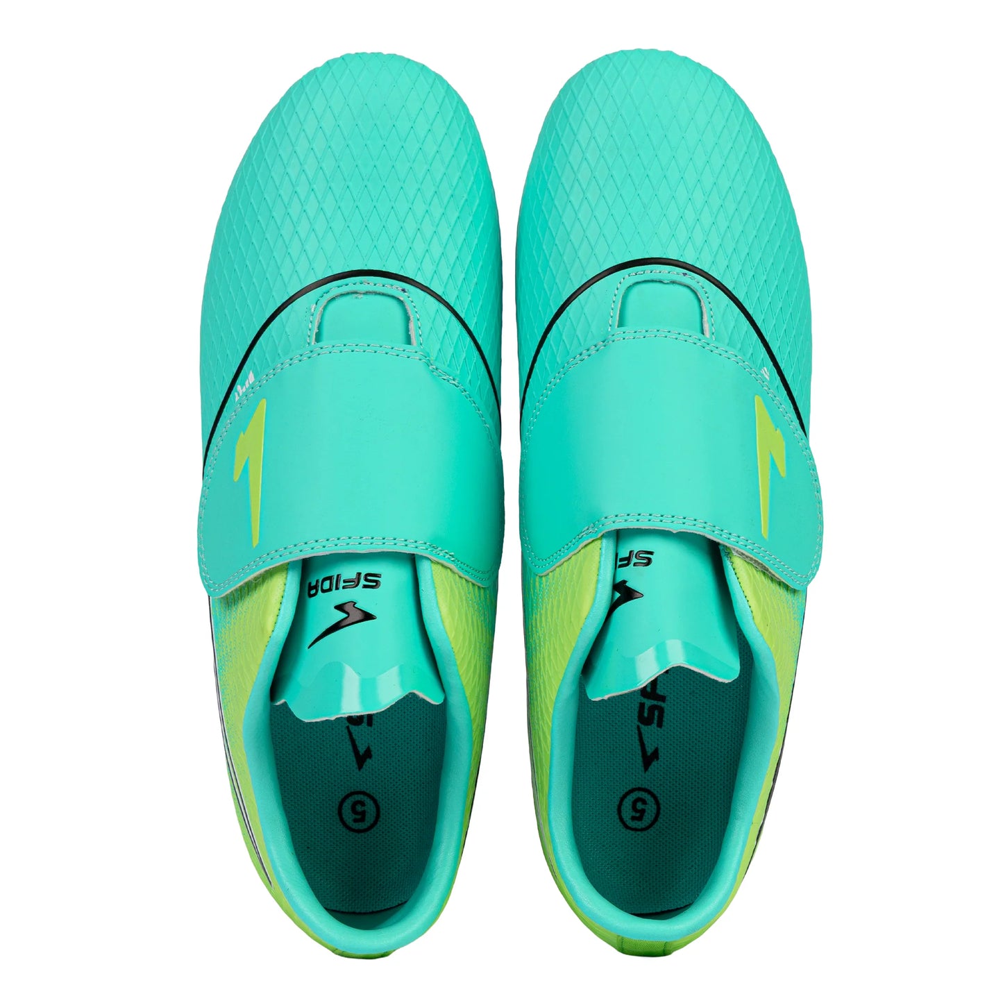 Equaliser Junior Football Boots (Velcro) - Aqua/Lime