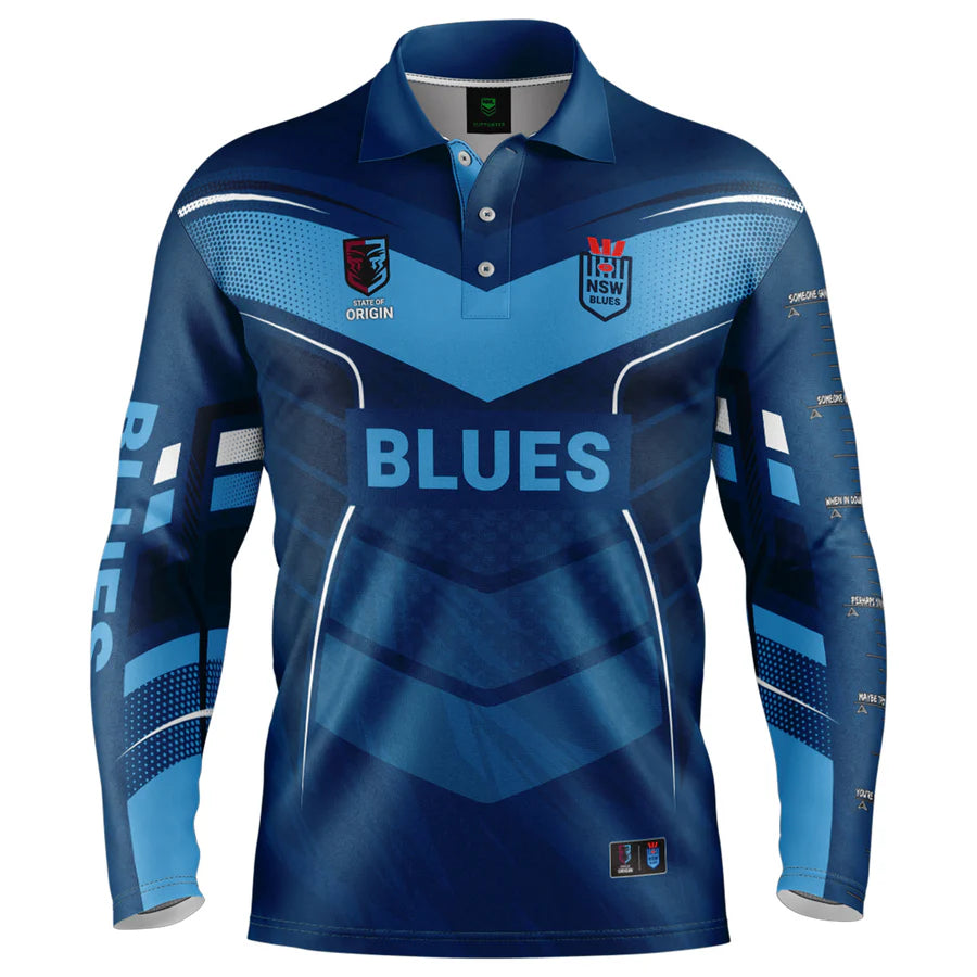 NSW Blues 'Cyber' Fishing Shirt - Youth