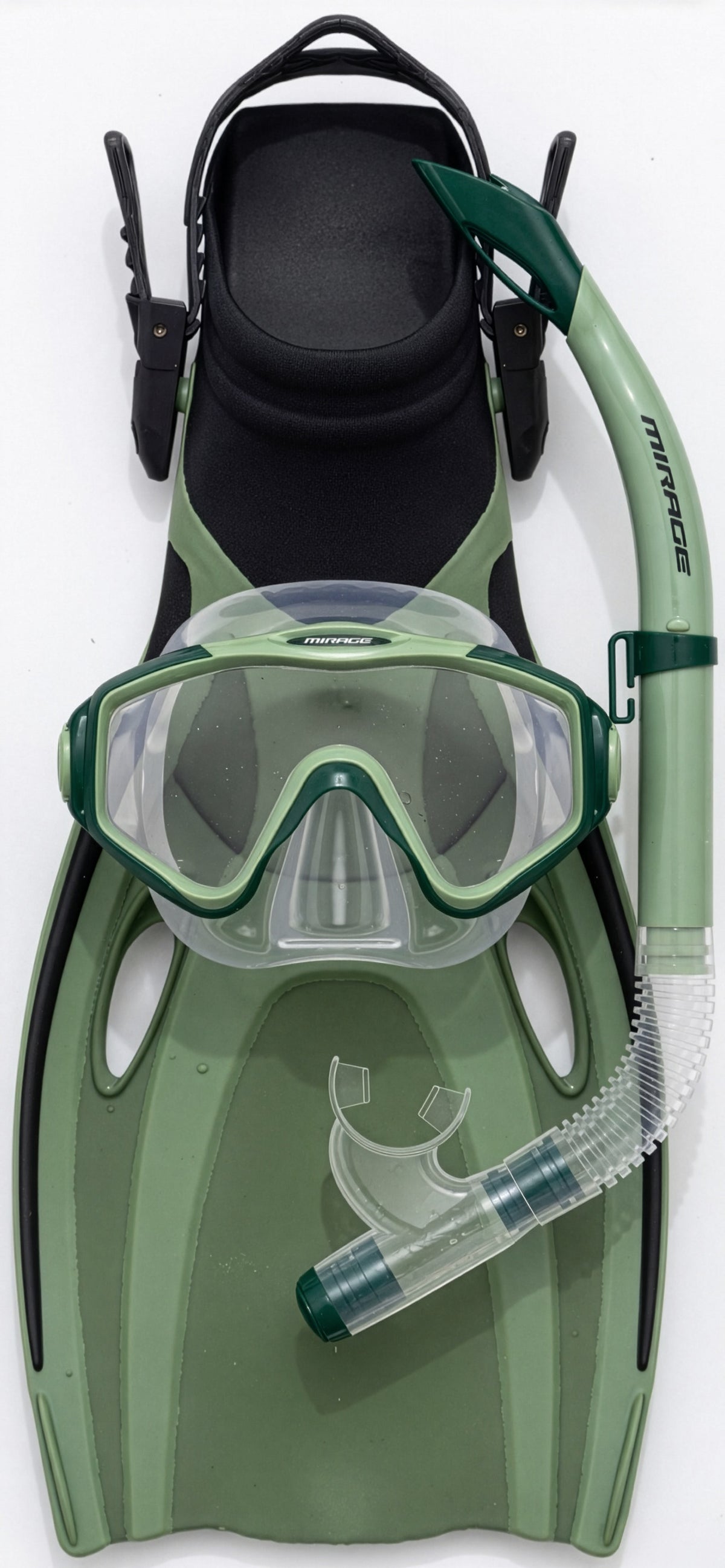 Mirage Oasis Silitex Adult Mask, Fin & Snorkel Set - Olive