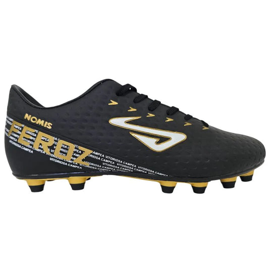 Nomis Feroz FG Adults Football Boot - Black/Gold/White