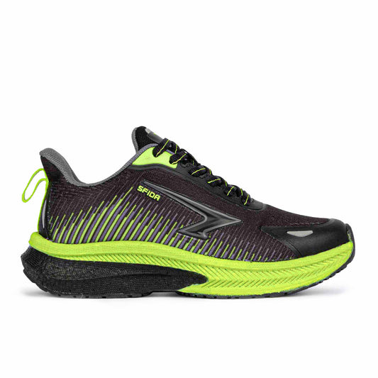 Sfida Zephyr 2.0 Boys Runners (Laces) - Black/Lime