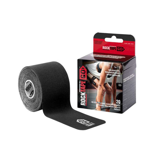Rocktape Go Pre Cut Kinesiology Tape - Black