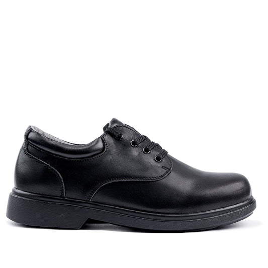 Sfida Class Senior Lace School Shoes - Black