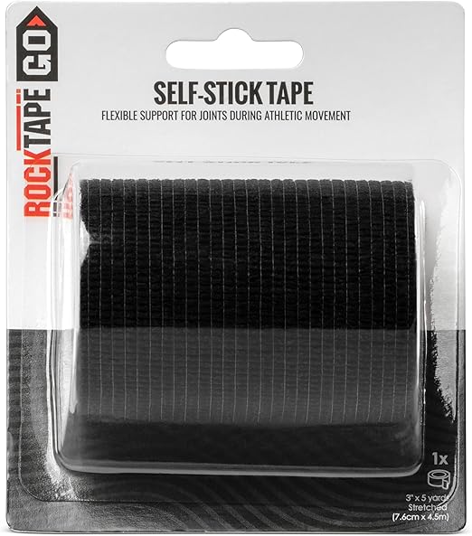 Rocktape Go Self-Stick 3in1 Tape - Black