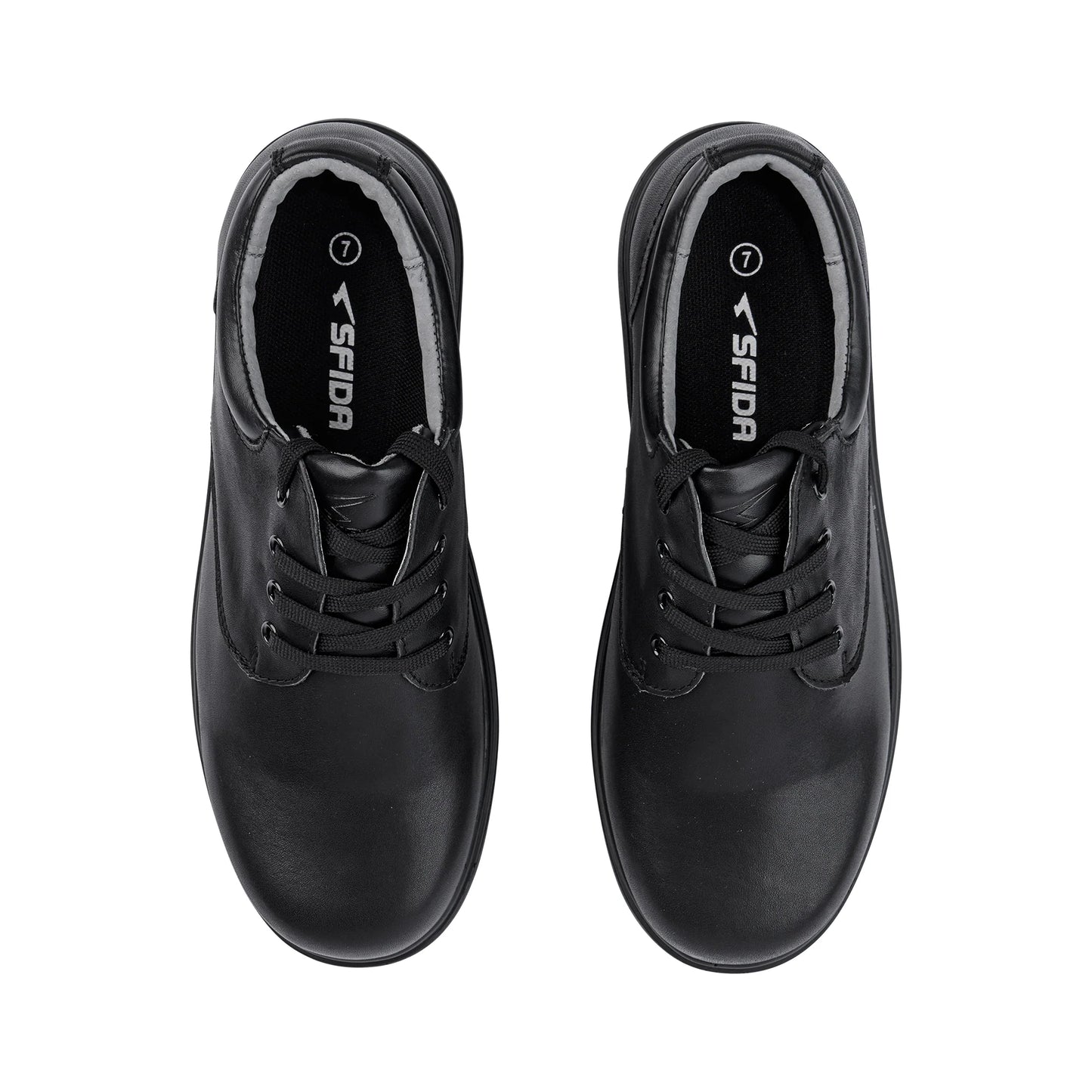 Sfida Class Senior Lace School Shoes - Black