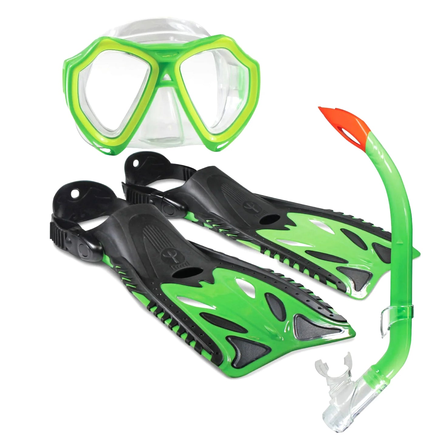 Land & Sea Nipper Junior Pro - Mask, Snorkel & Fin Set - Green