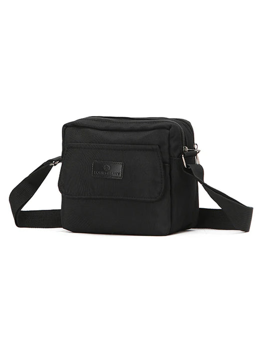 Tosca Louies Berry Small Shoulder Bag 2 Zip - Black