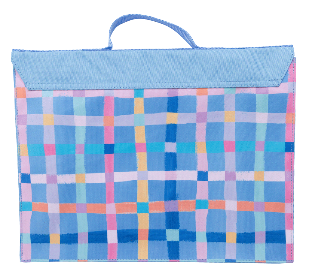 Library Bag - Pastel Plaid