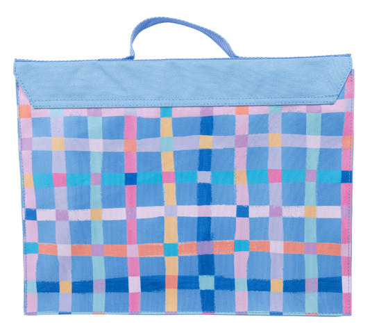 Library Bag - Pastel Plaid